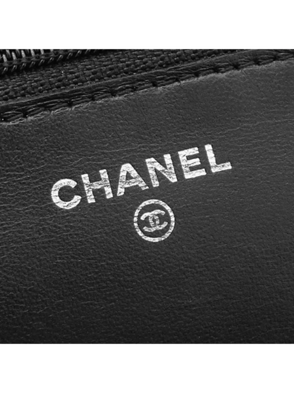 Chanel Chain Wallet Quilted Lambskin Black Silver CC Logo 24 Shoulder